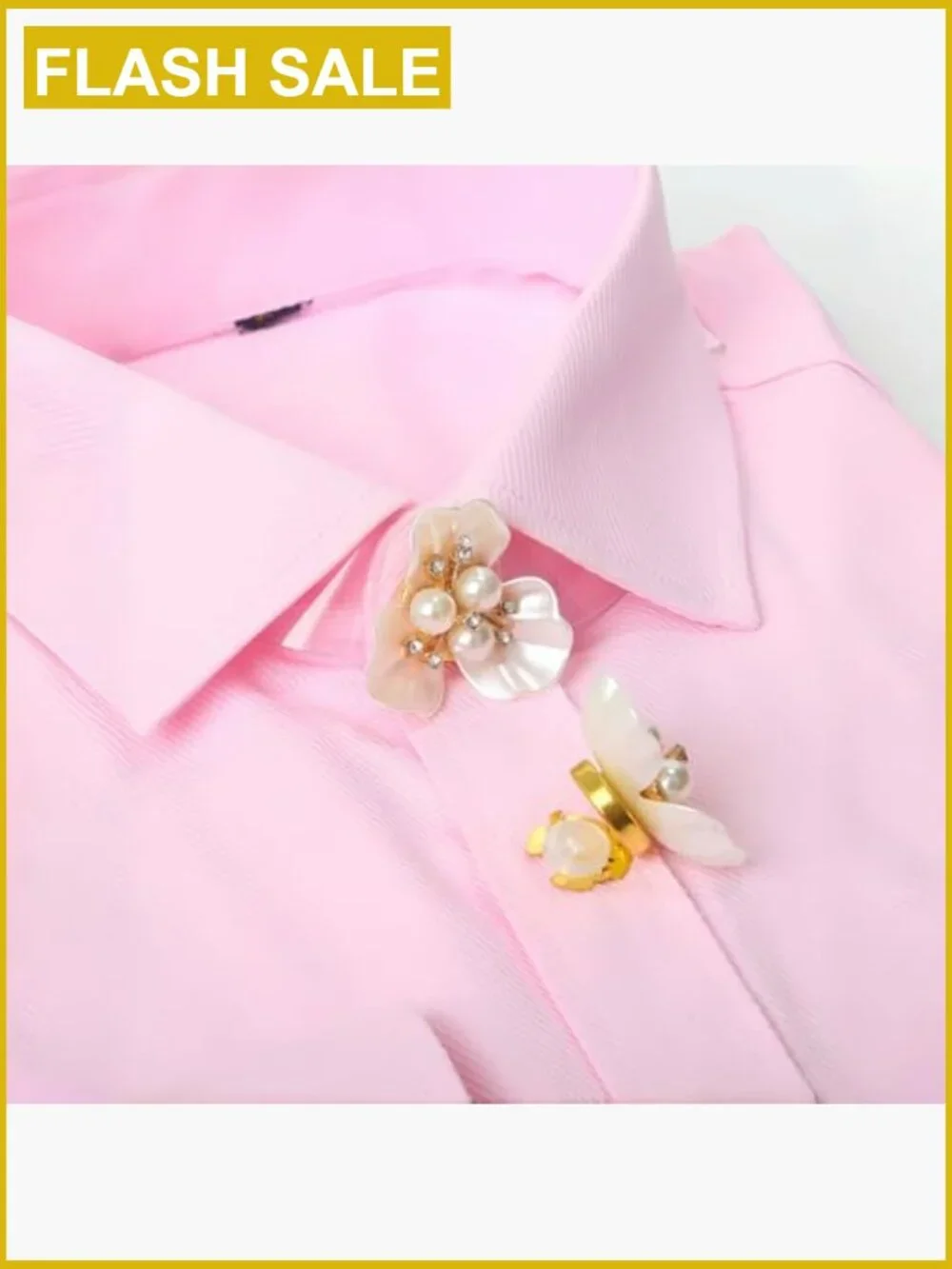 Luxury Imitation Shell Pearl Flower Shirt Sleeve Button Cufflinks Alloy